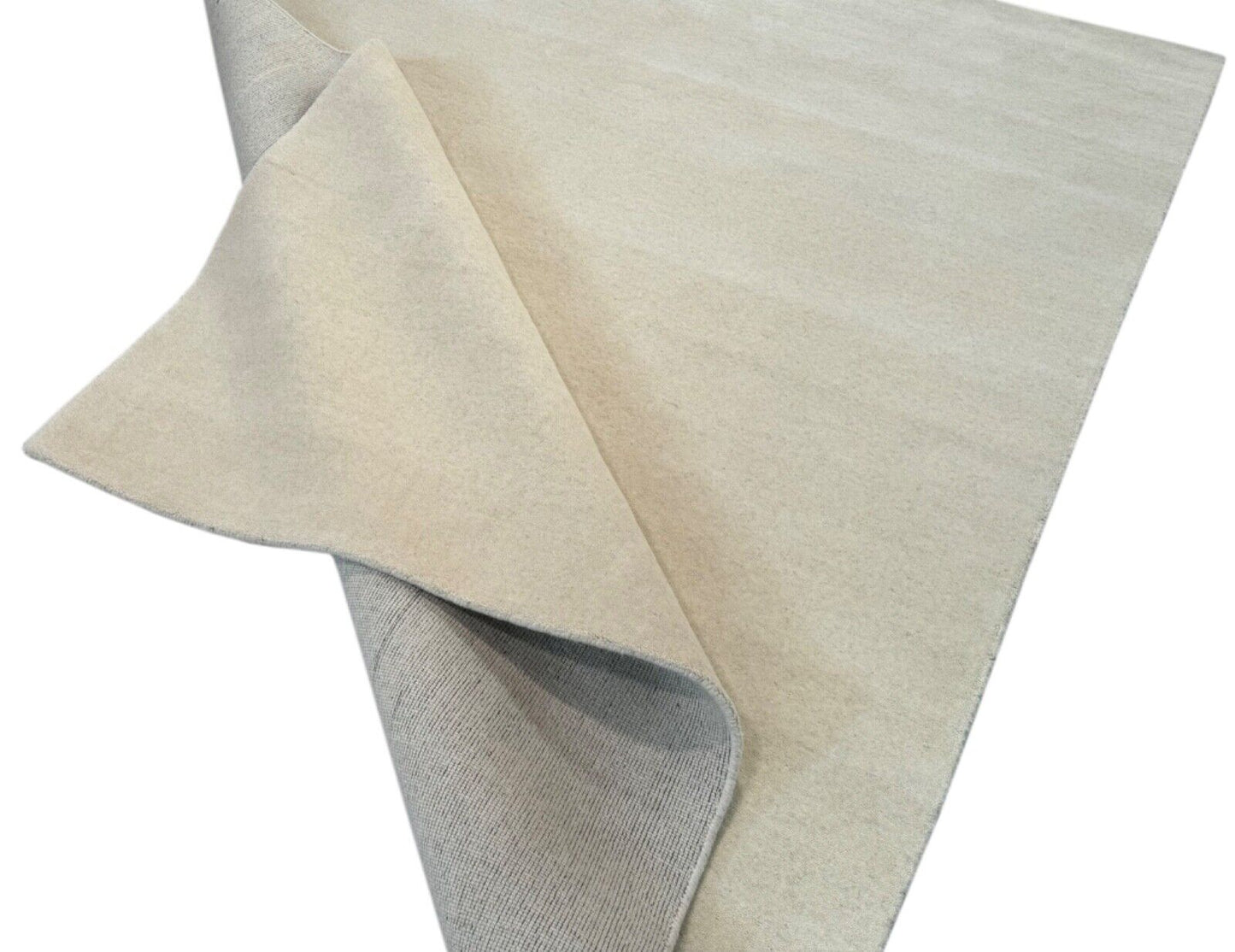 Beige Naturfarbe Teppich 100% Wolle Handgewebt Schurwolle modern robust 170x240