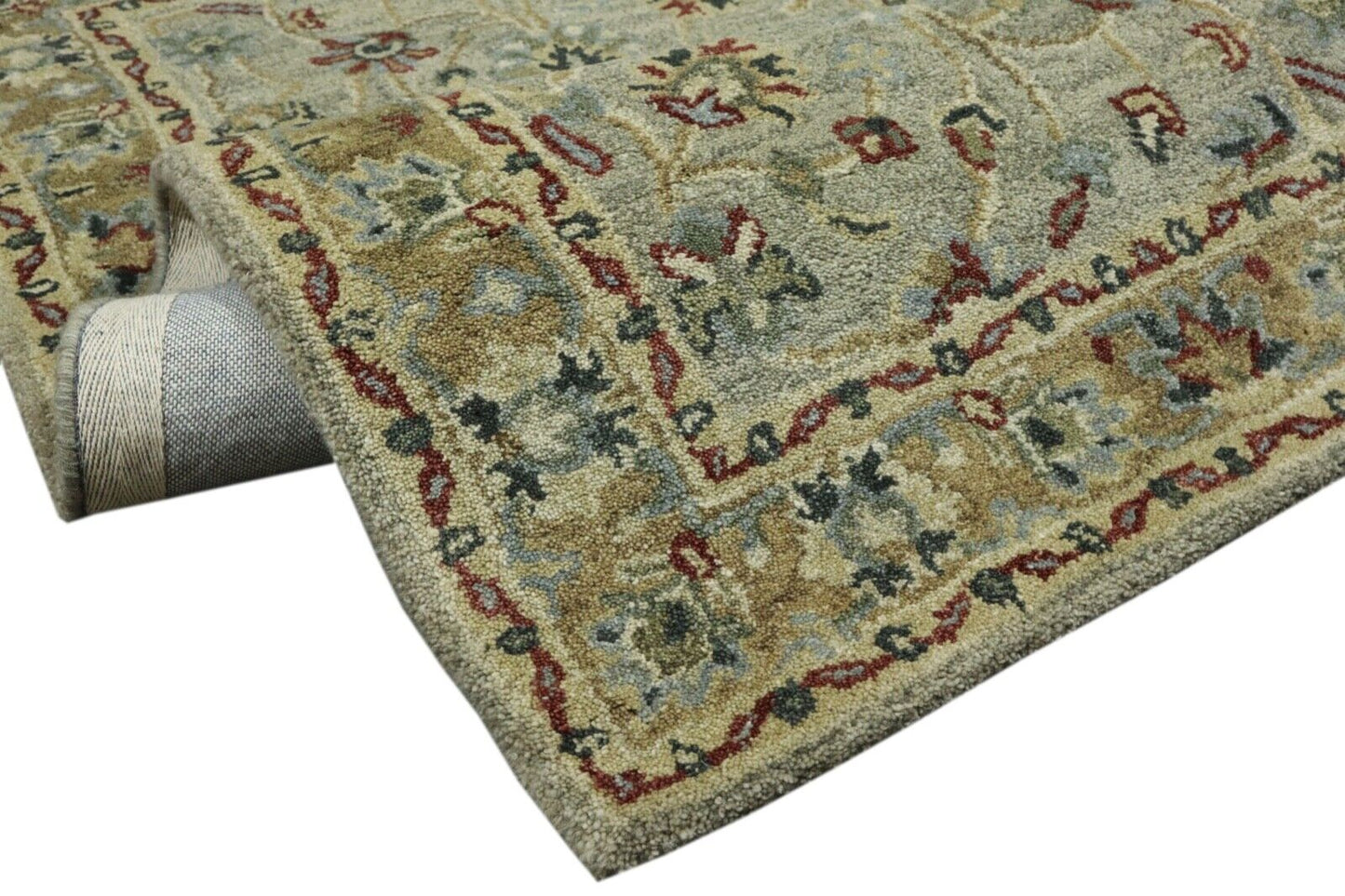 Orient Teppich 100% Wolle 90X160 cm Handarbeit Handgetuftet T978