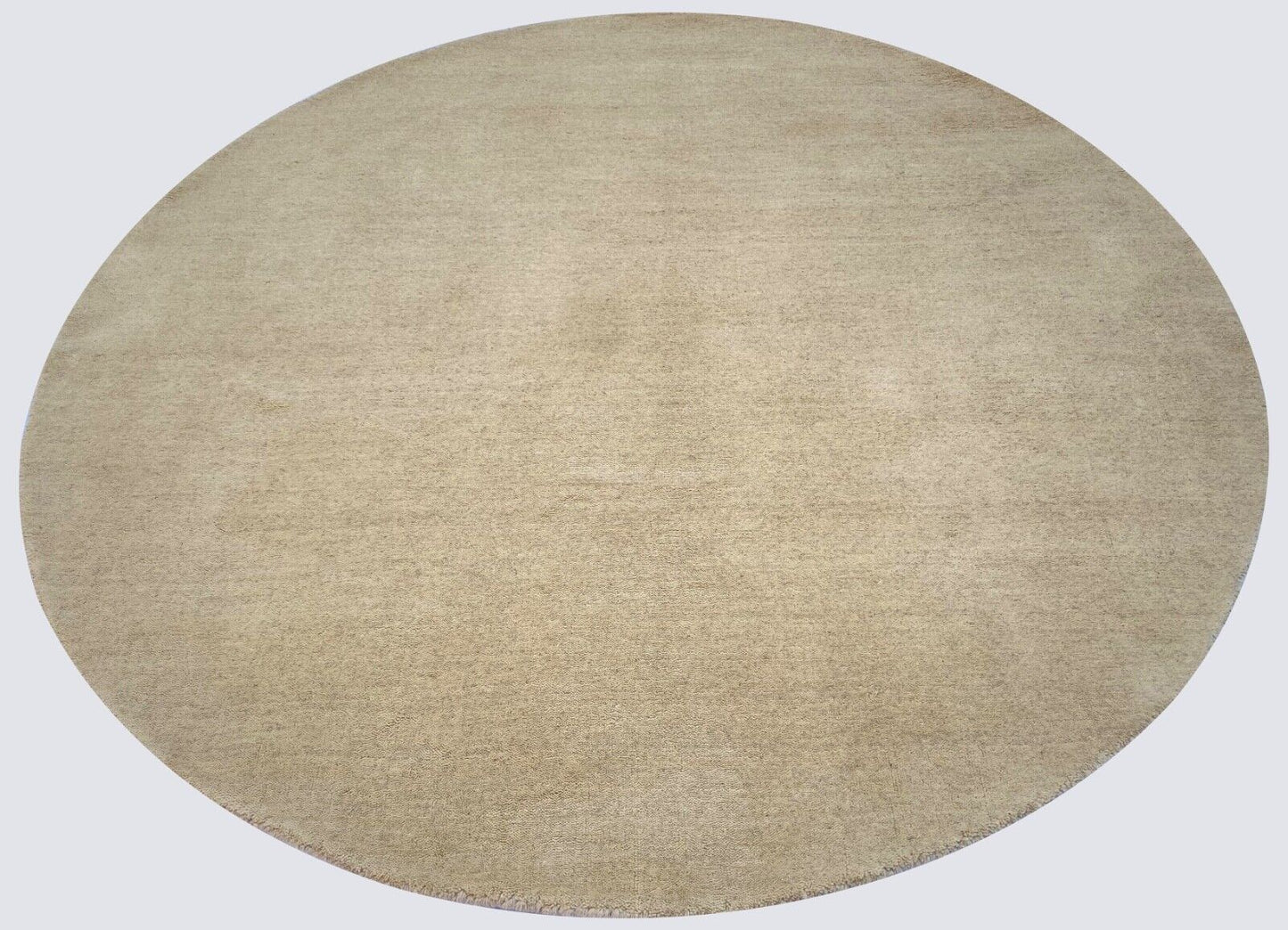 Rund Gabbeh Beige Teppich 150x150 cm Handgewebt 100% Wolle Lori G84