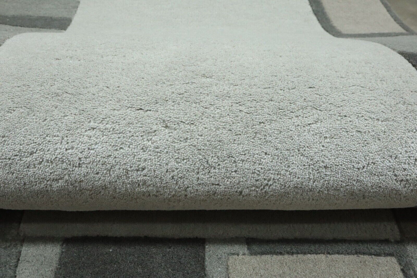 Gabbeh Teppich 100% Wolle 70X140 cm Handarbeit Grau Handgetuftet T1006