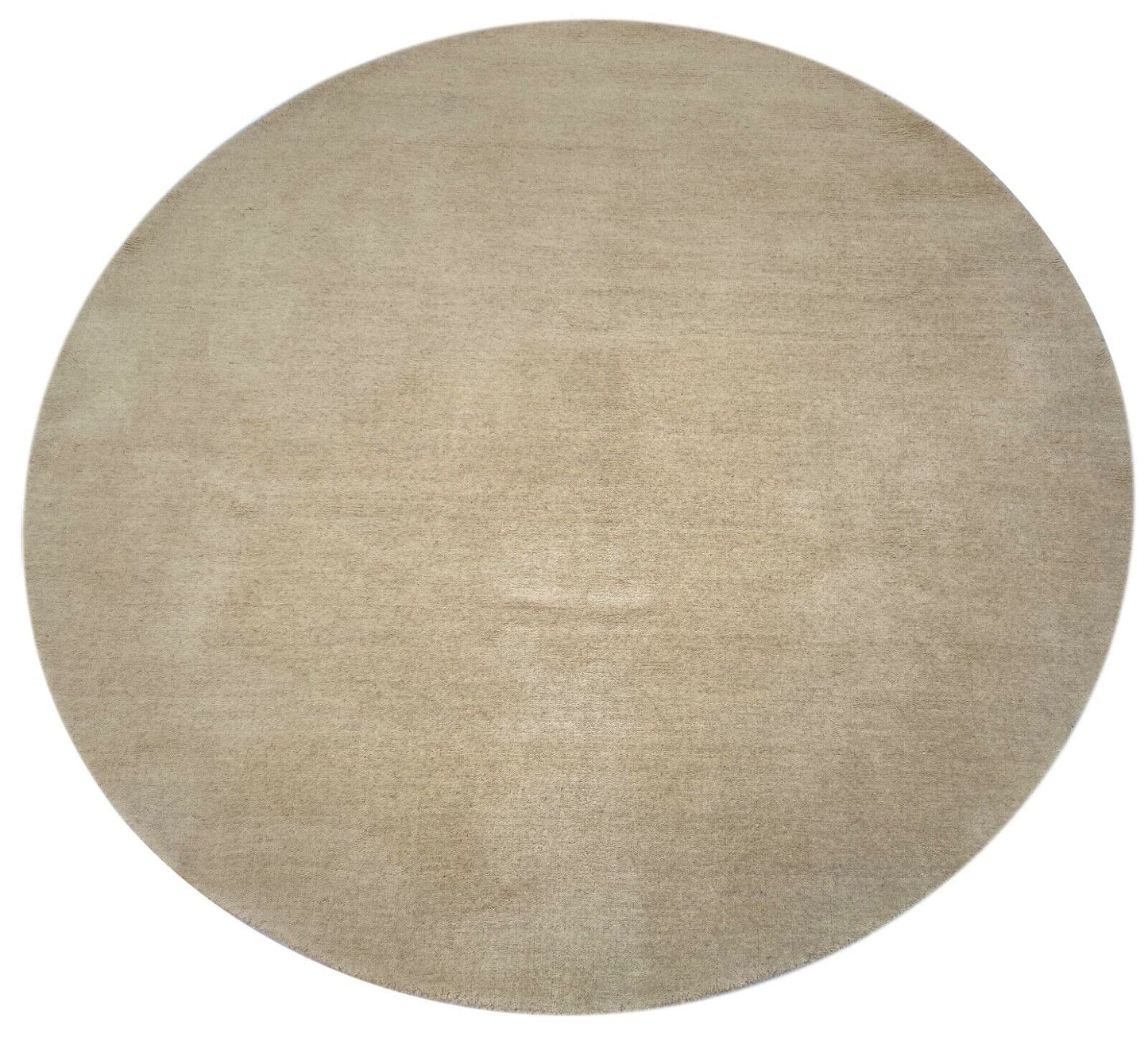 Rund Gabbeh Beige Teppich 200x200 cm Handgewebt 100% Wolle Lori G84