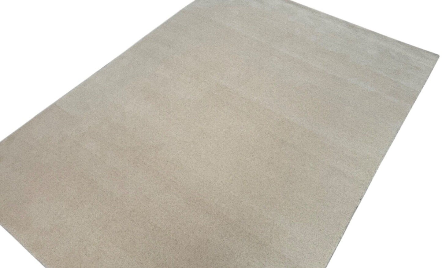 Beige Naturfarbe Teppich 100% Wolle Handgewebt Schurwolle modern robust 170x240