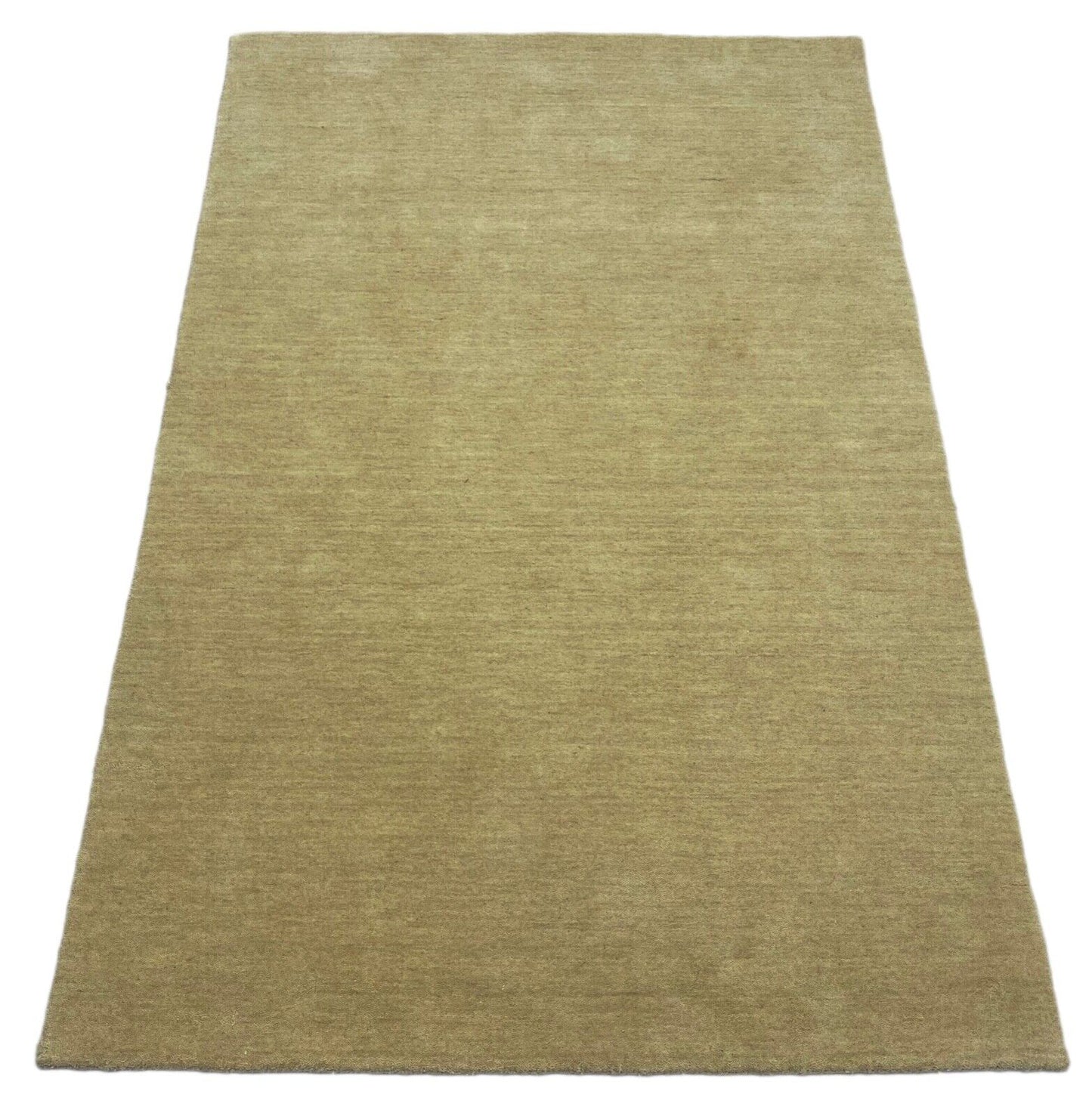 Gabbeh Beige Teppich 100% Wolle einfarbig gefärbt Handgewebt G84