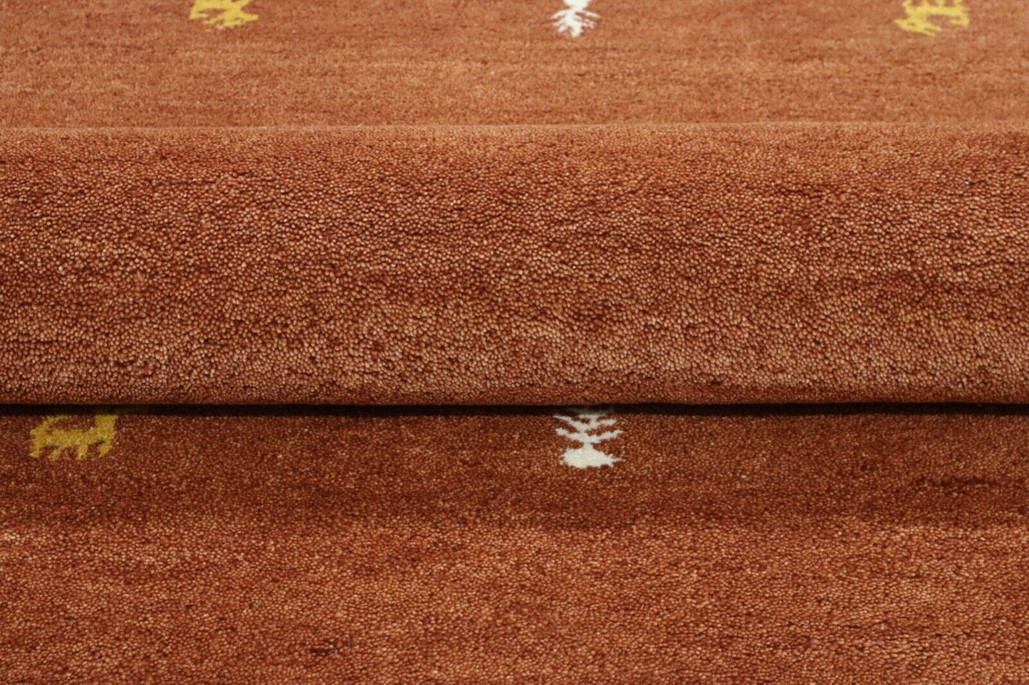 Terrakotta Orient Teppich 100% Wolle 160X230 cm Handarbeit Handgetuftet T909