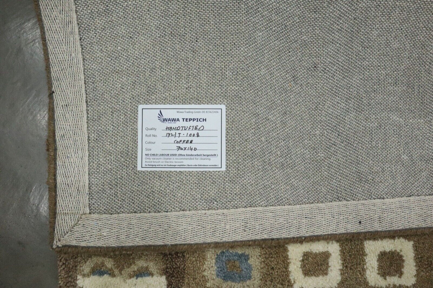 Gabbeh Teppich 100% Wolle 70X140 cm Pistazie farbe Handgetuftet T1008