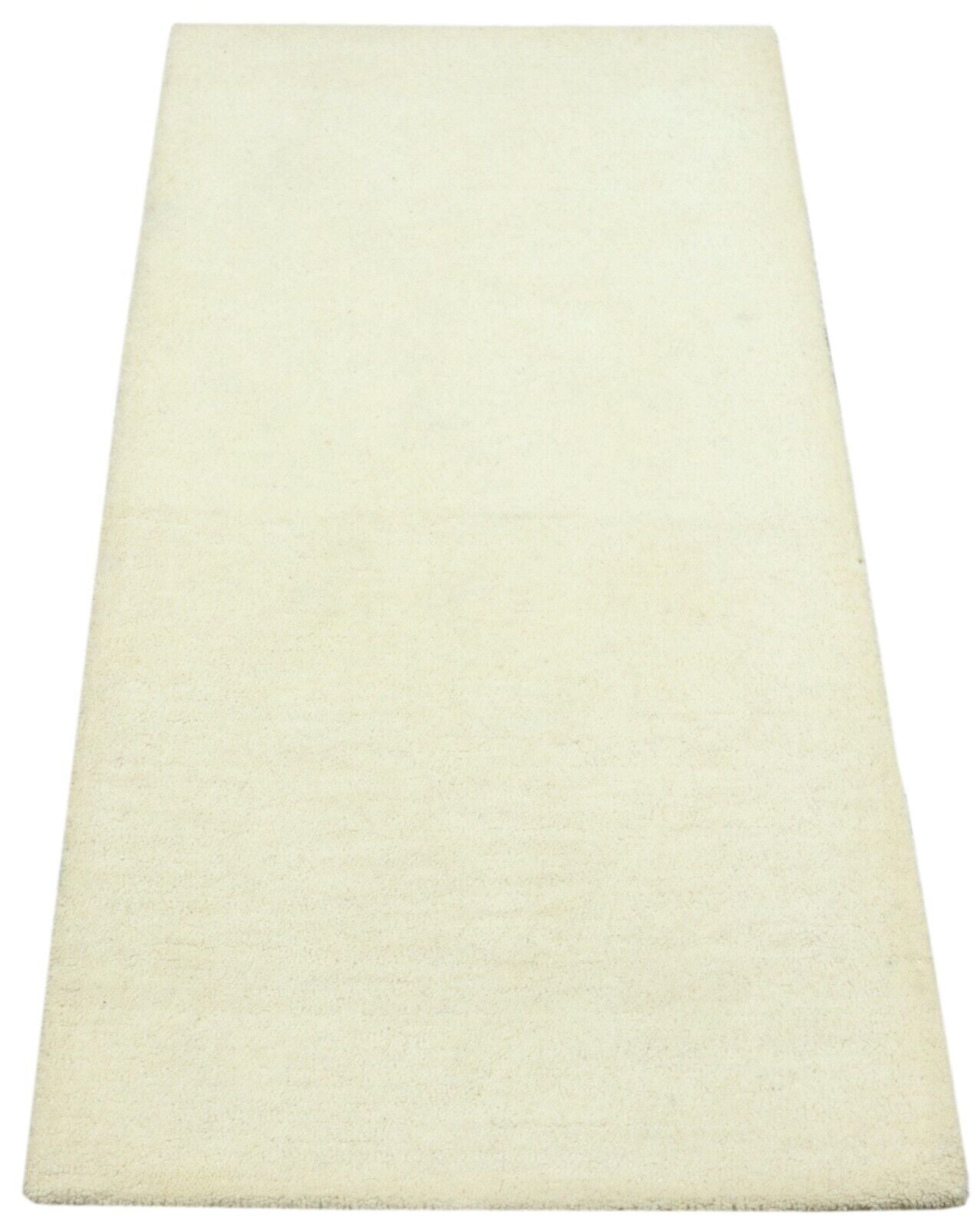 Gabbeh Teppich 100% Wolle 70X140 cm Handarbeit Beige Grau Handgetuftet T1033