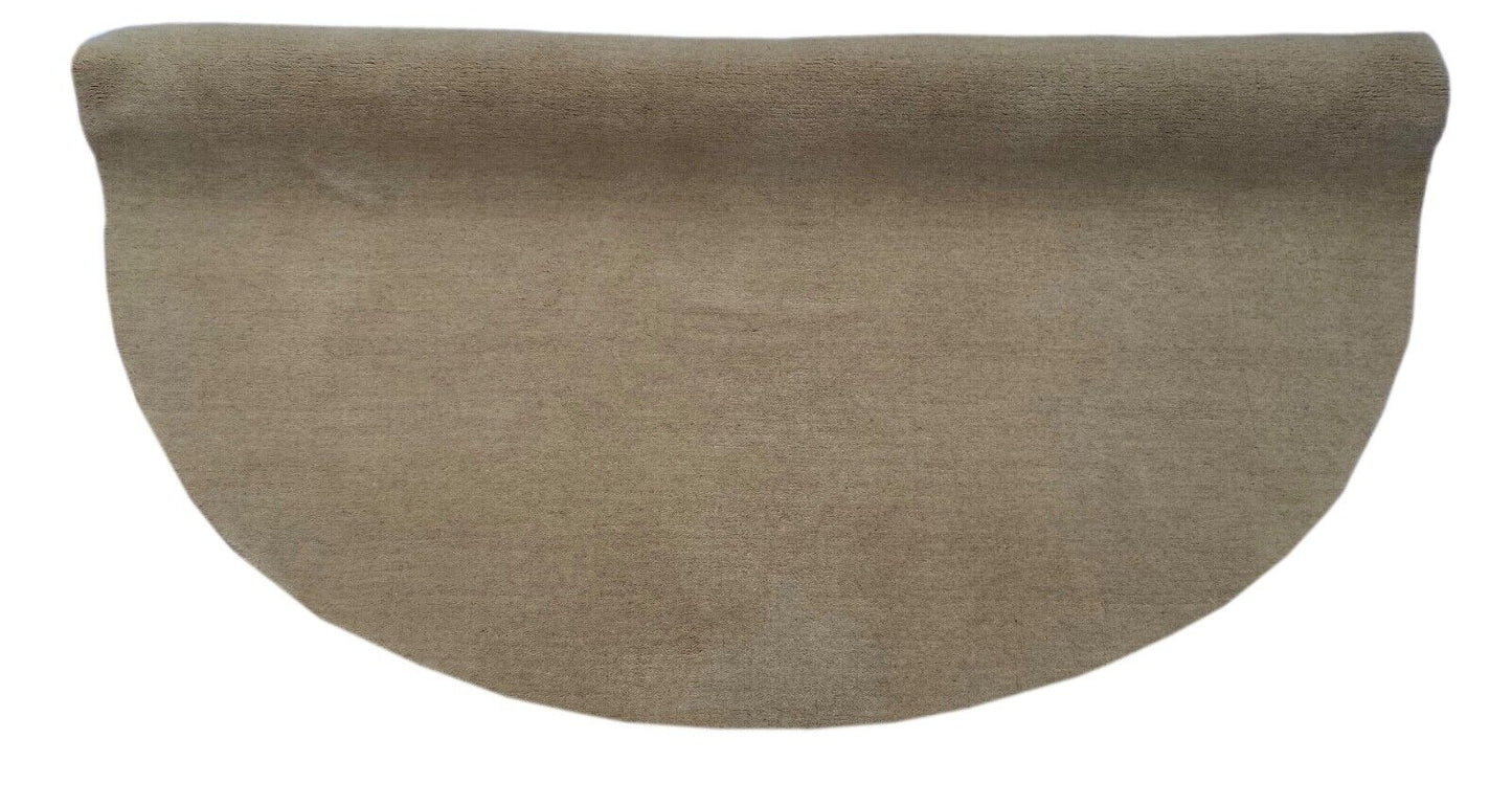 Rund Gabbeh Beige Teppich 200x200 cm Handgewebt 100% Wolle Lori G84