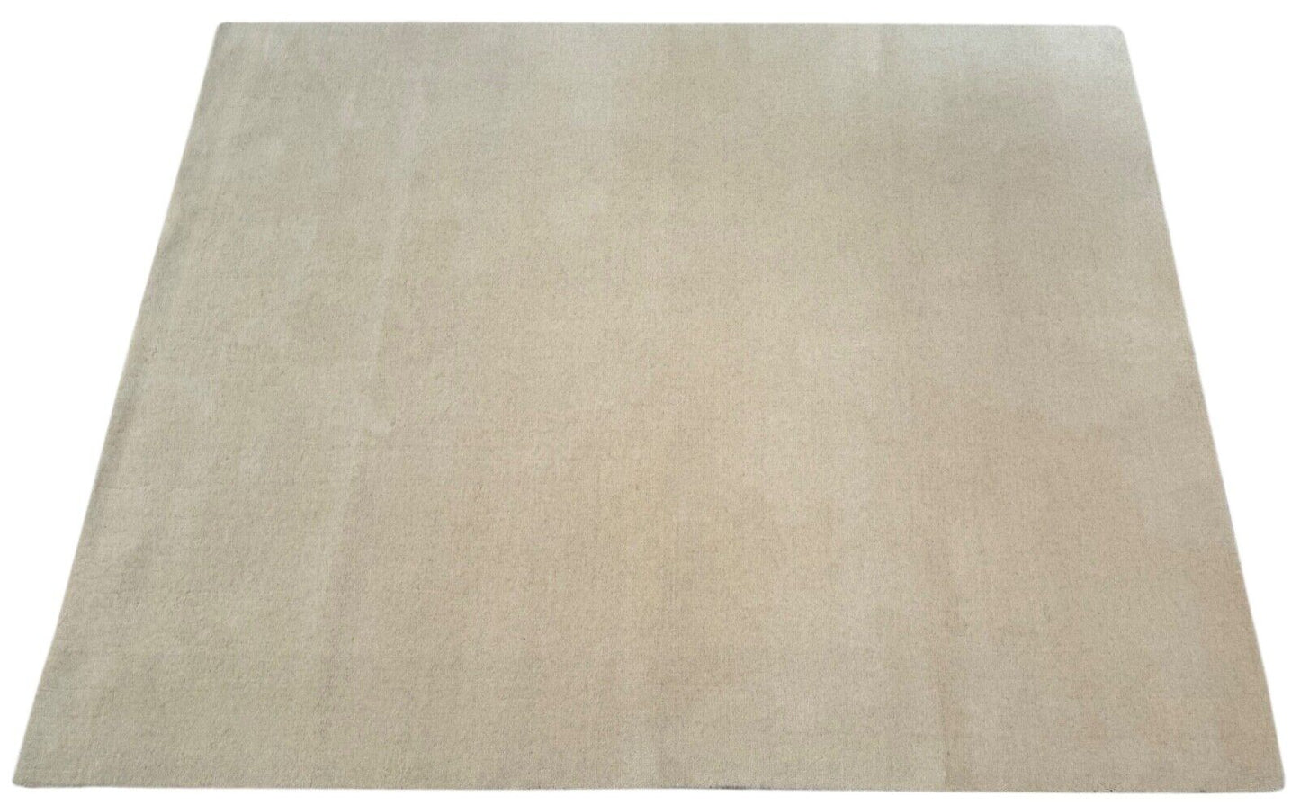 Beige Naturfarbe Teppich 100% Wolle Handgewebt Schurwolle modern robust 170x240