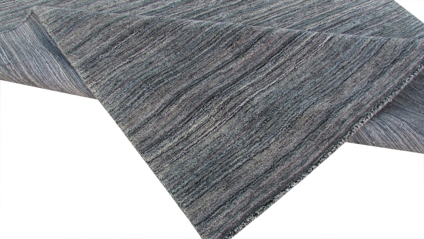 Gabbeh Teppich Grau 100% Wolle Orientteppich Handgefertigt 170X239 CM HL176