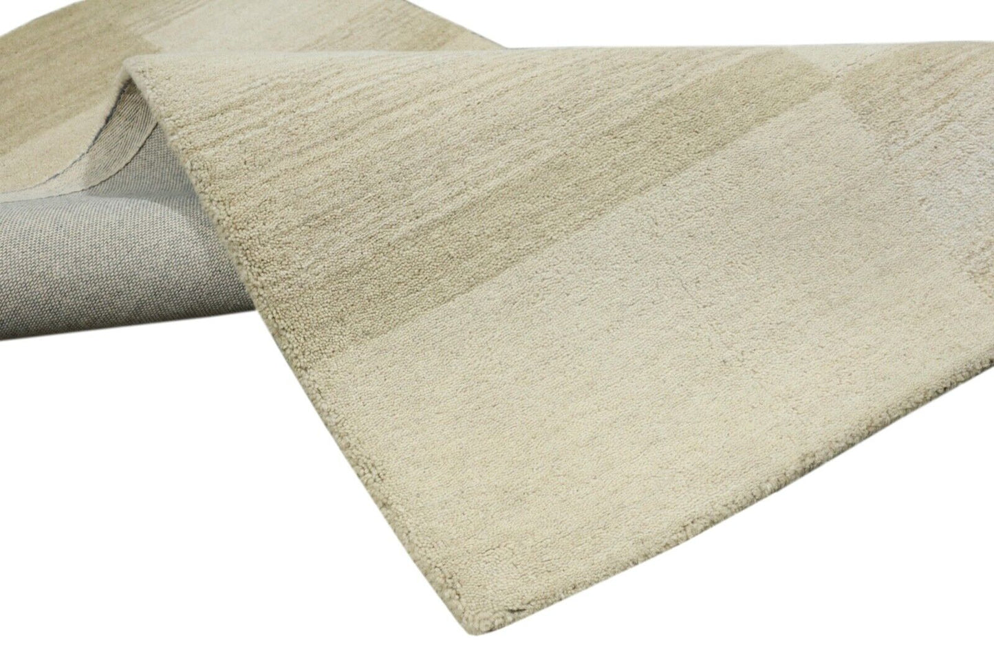 Gabbeh Teppich 100% Wolle 70X140 cm Handarbeit Beige Handgetuftet T1027