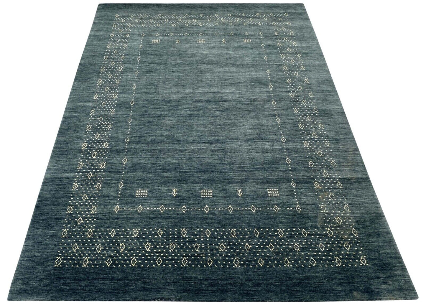 Anthrazit Grau Teppich 100% Wolle 170x240 cm Handgewebt Orient Gabbeh AC11