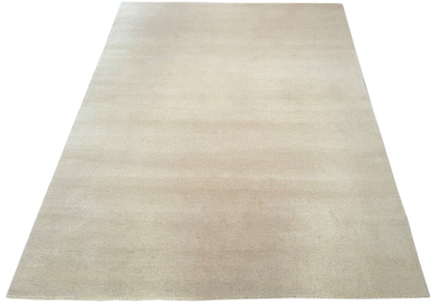 Beige Naturfarbe Teppich 100% Wolle Handgewebt Schurwolle modern robust 170x240