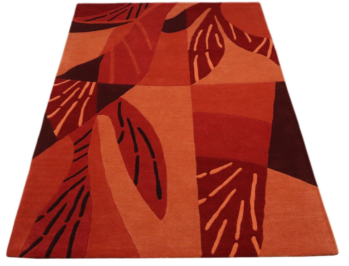 Orange Wolle Teppich Handgetuftet Modern 160X230 cm Handarbeit T924