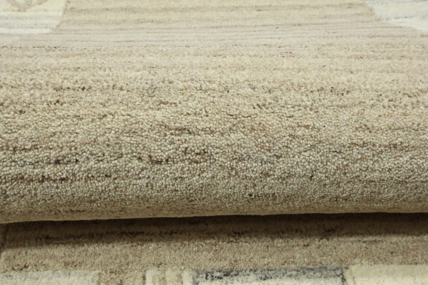 Gabbeh Teppich 100% Wolle 70X140 cm Handarbeit Braun Beige Handgetuftet T1011