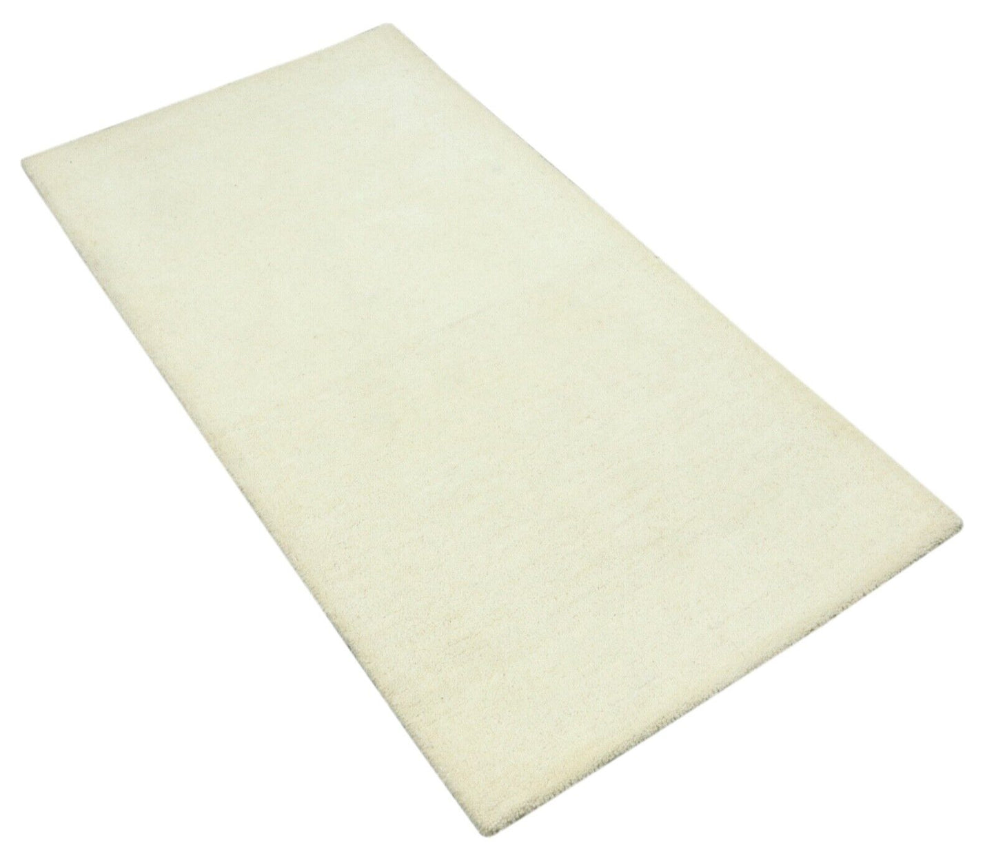 Gabbeh Teppich 100% Wolle 70X140 cm Handarbeit Beige Grau Handgetuftet T1033