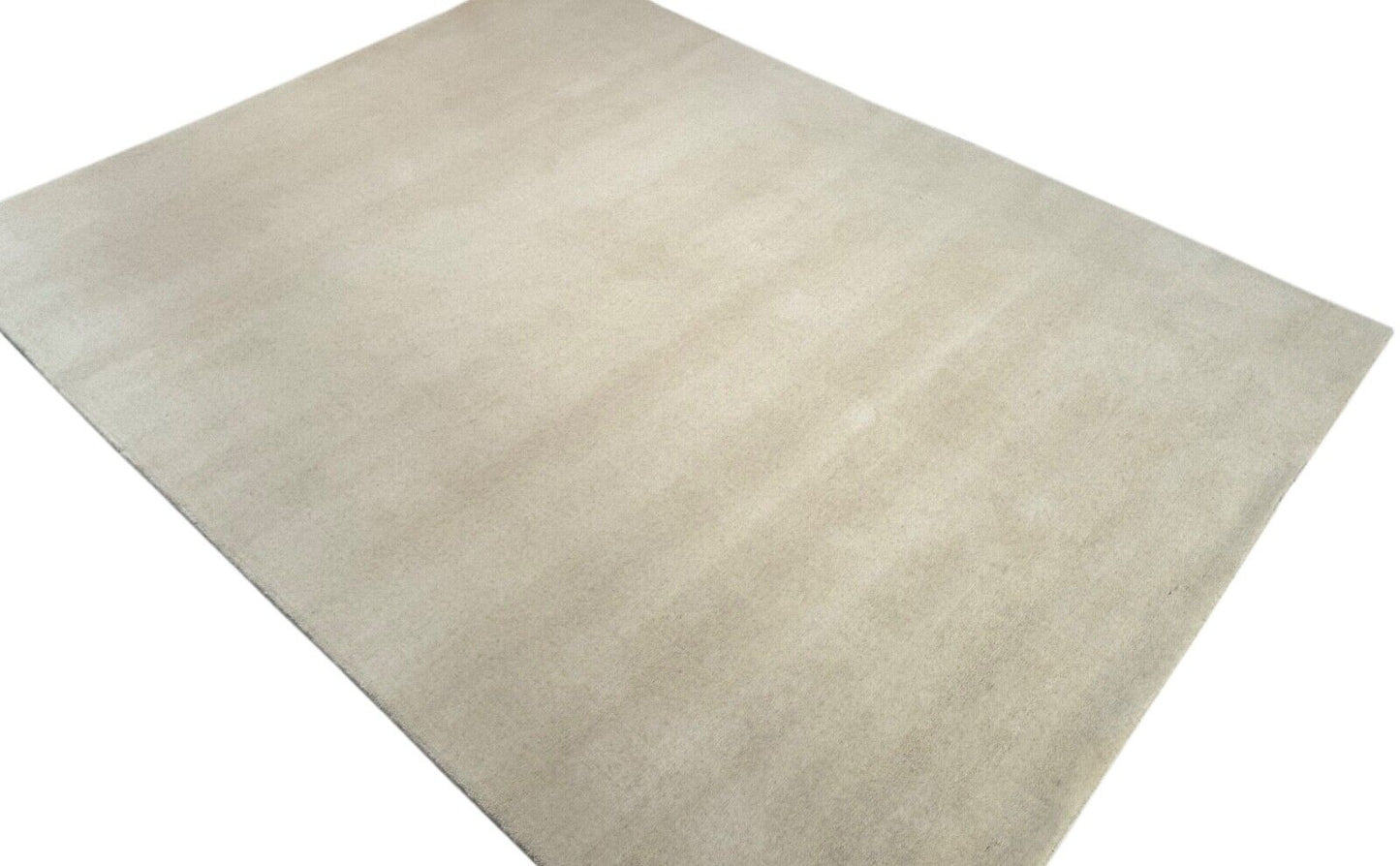 Beige Naturfarbe Teppich 100% Wolle Handgewebt Schurwolle modern robust 170x240