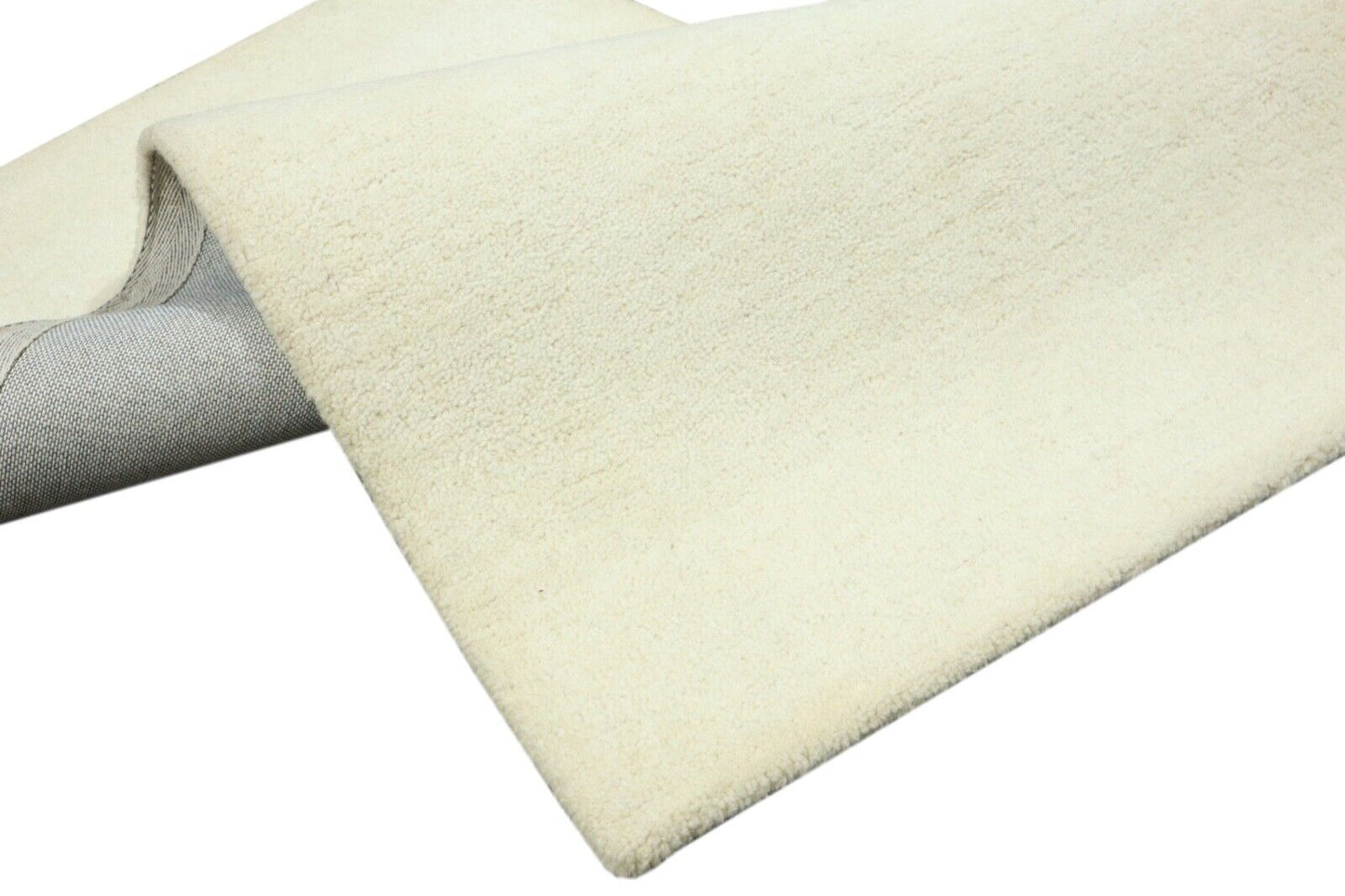 Gabbeh Teppich 100% Wolle 70X140 cm Handarbeit Beige Grau Handgetuftet T1033