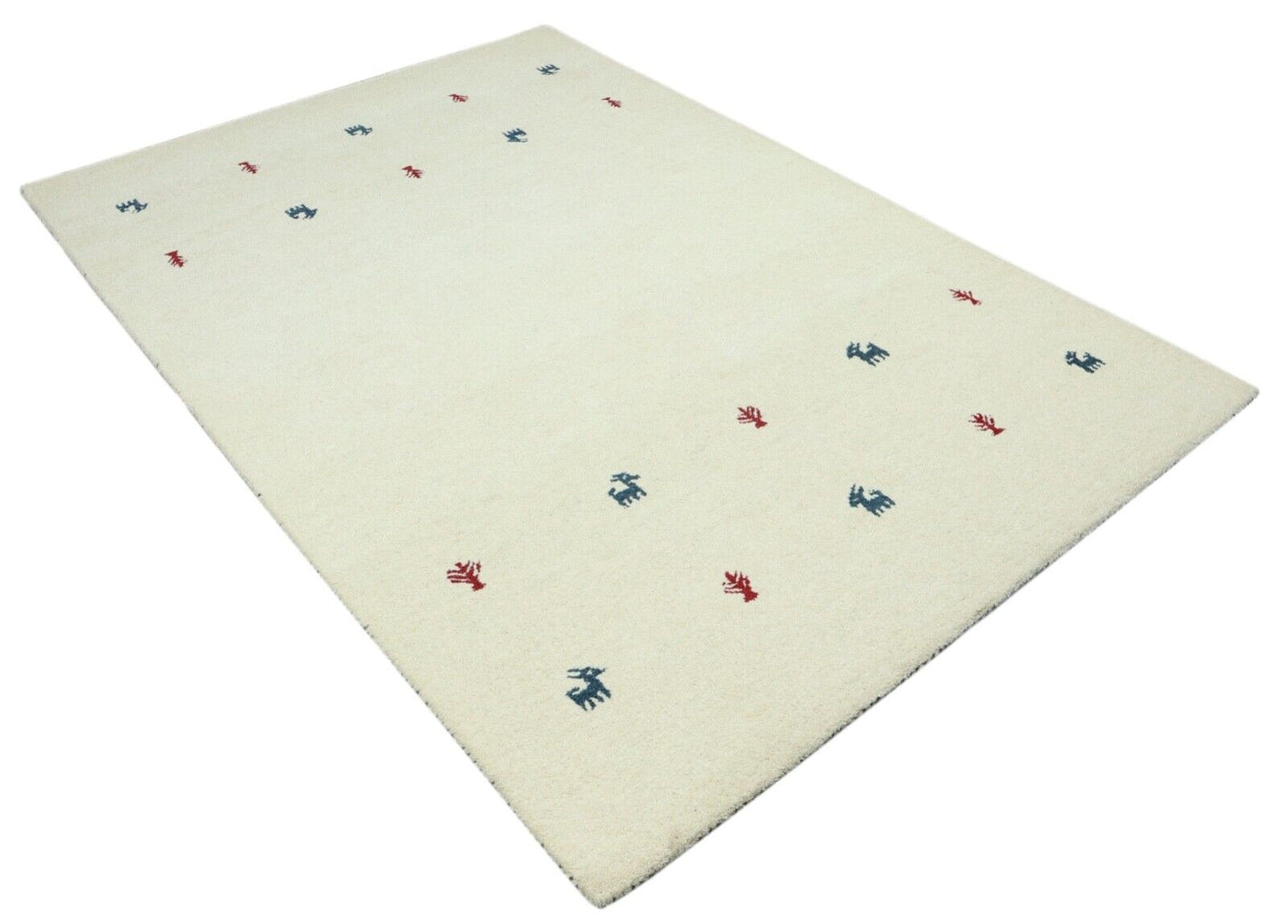 Beige Grau Teppich 100% Wolle 160X230 cm Handarbeit Handgetuftet T941