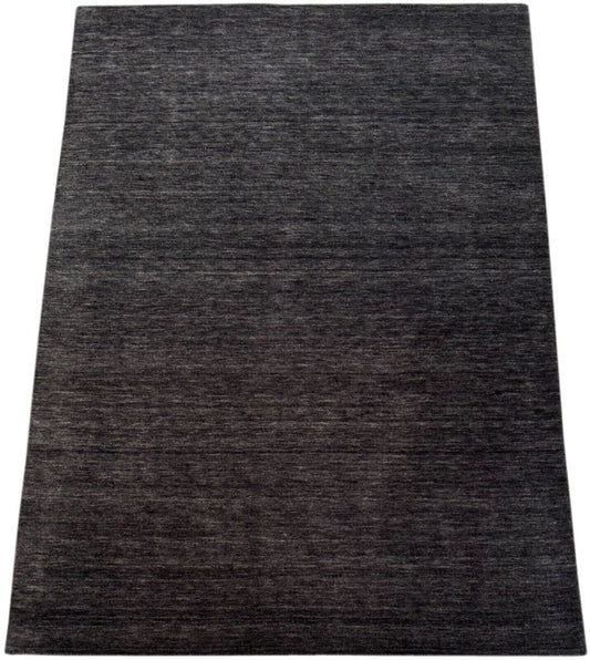 Gabbeh Teppich Anthrazit schwarz Grau 160X230 cm Handgefertigt 100% Wolle WR119