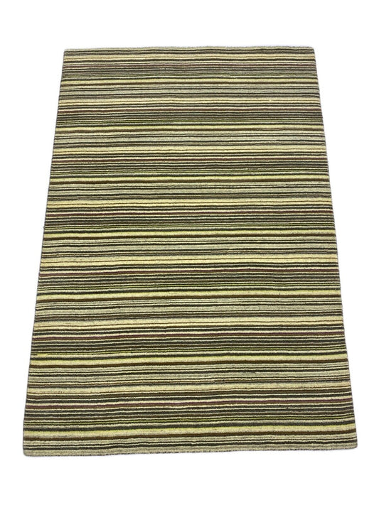 Teppich Gabbeh Beige Braun 100% Wolle loom lori Handgewebt 120x180 cm S63