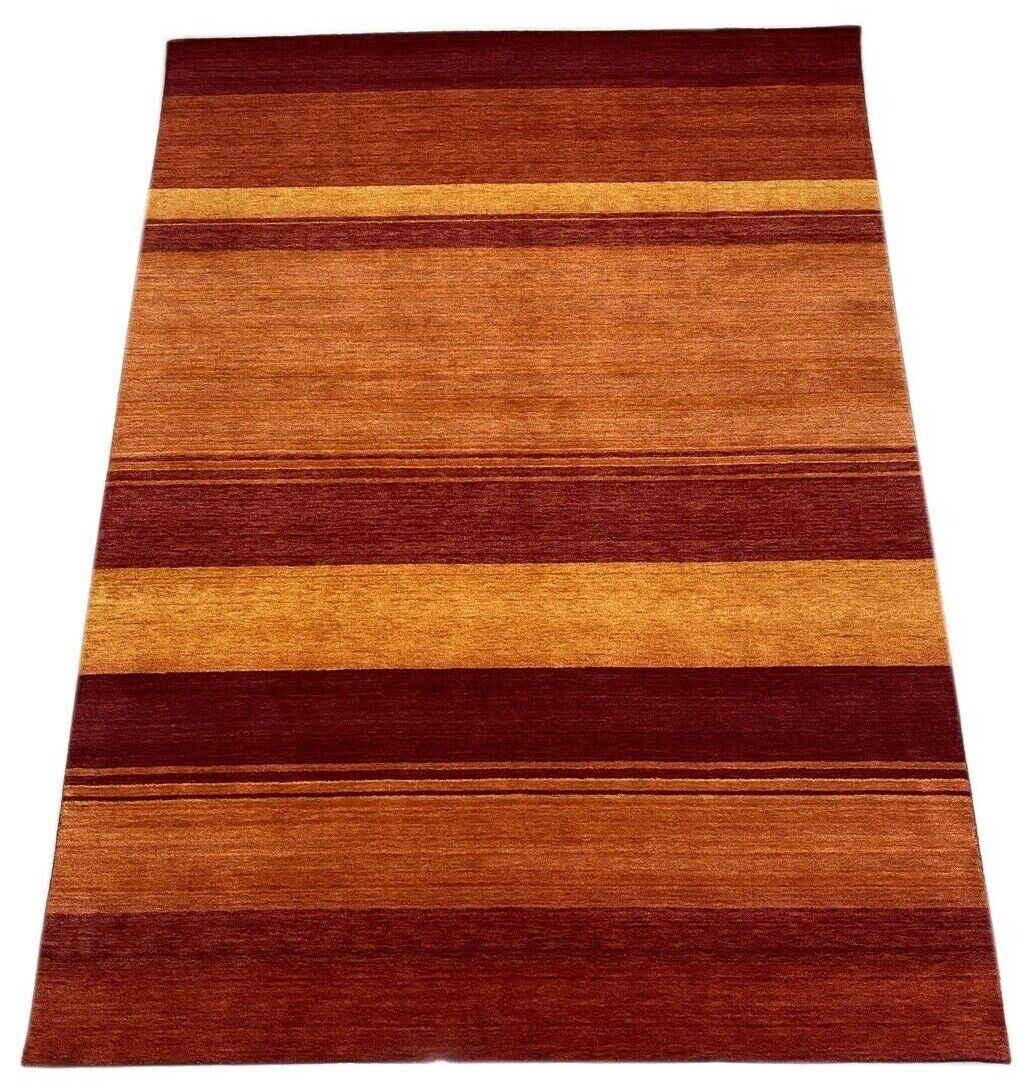 Rot Gold Gabbeh Teppich 100% Wolle 240x340 cm Handgewebt Orient WR128