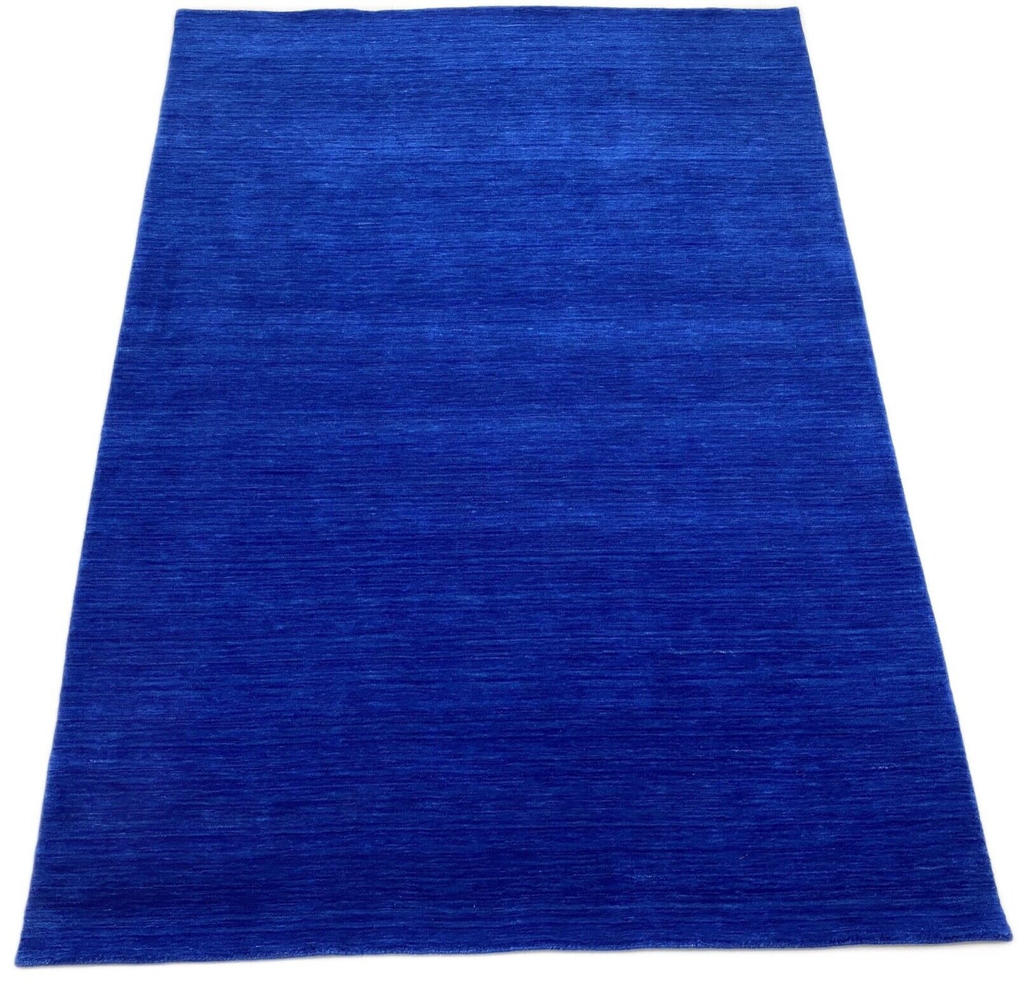 Lila Blau Teppich 100% Wolle Gabbeh 170x240 cm Handgewebt einfarbig WR134