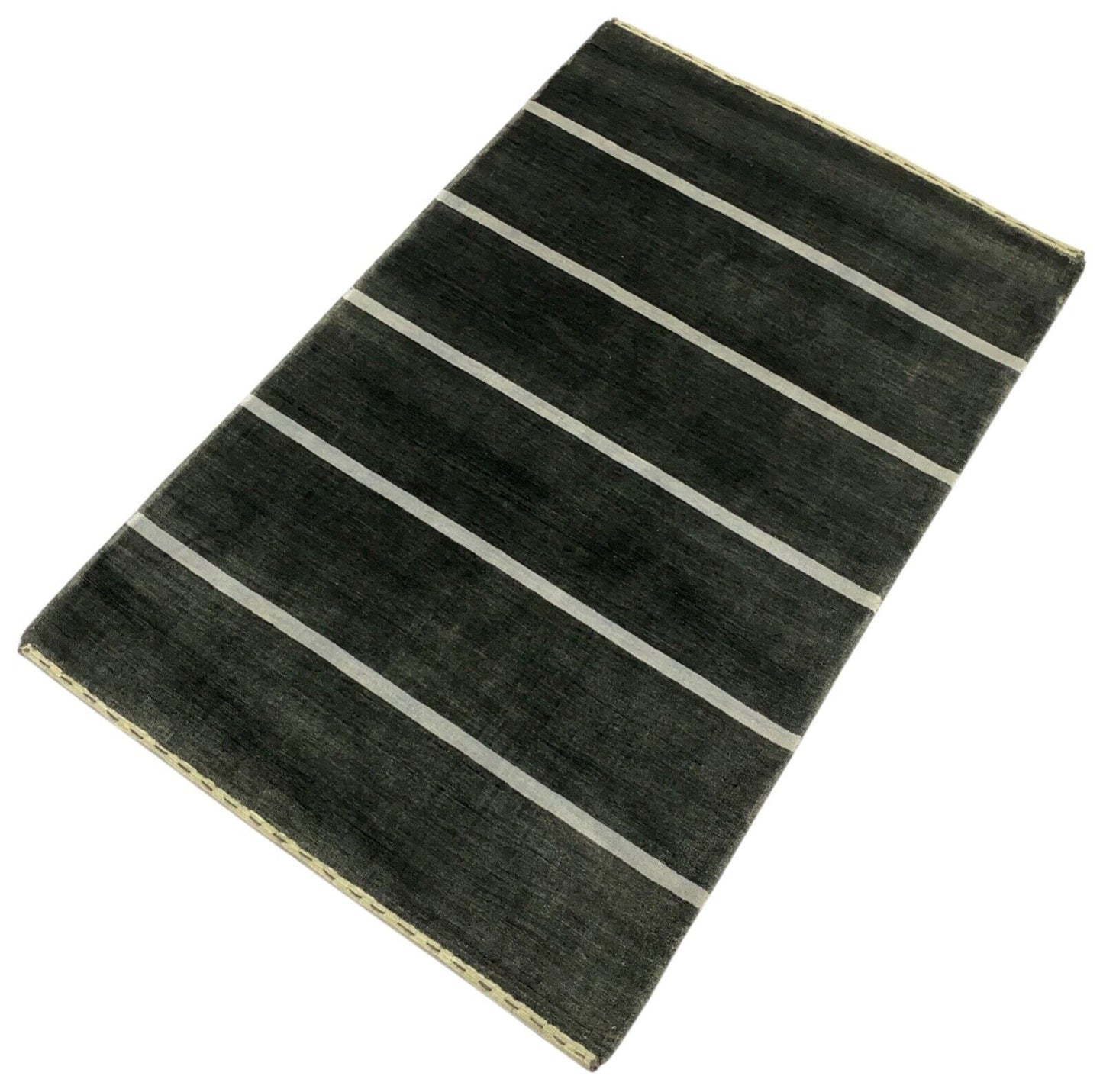 Teppich Braun Grau Schwarz 100% Wolle Gabbeh lori Handgewebt 120x180 cm S175