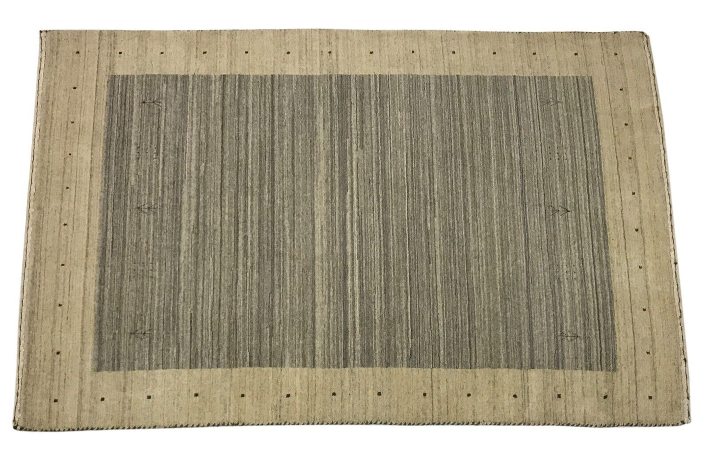 Gabbeh Beige Teppich 100% Wolle Lori Handgewebt Debbich Handloom 118x178 cm