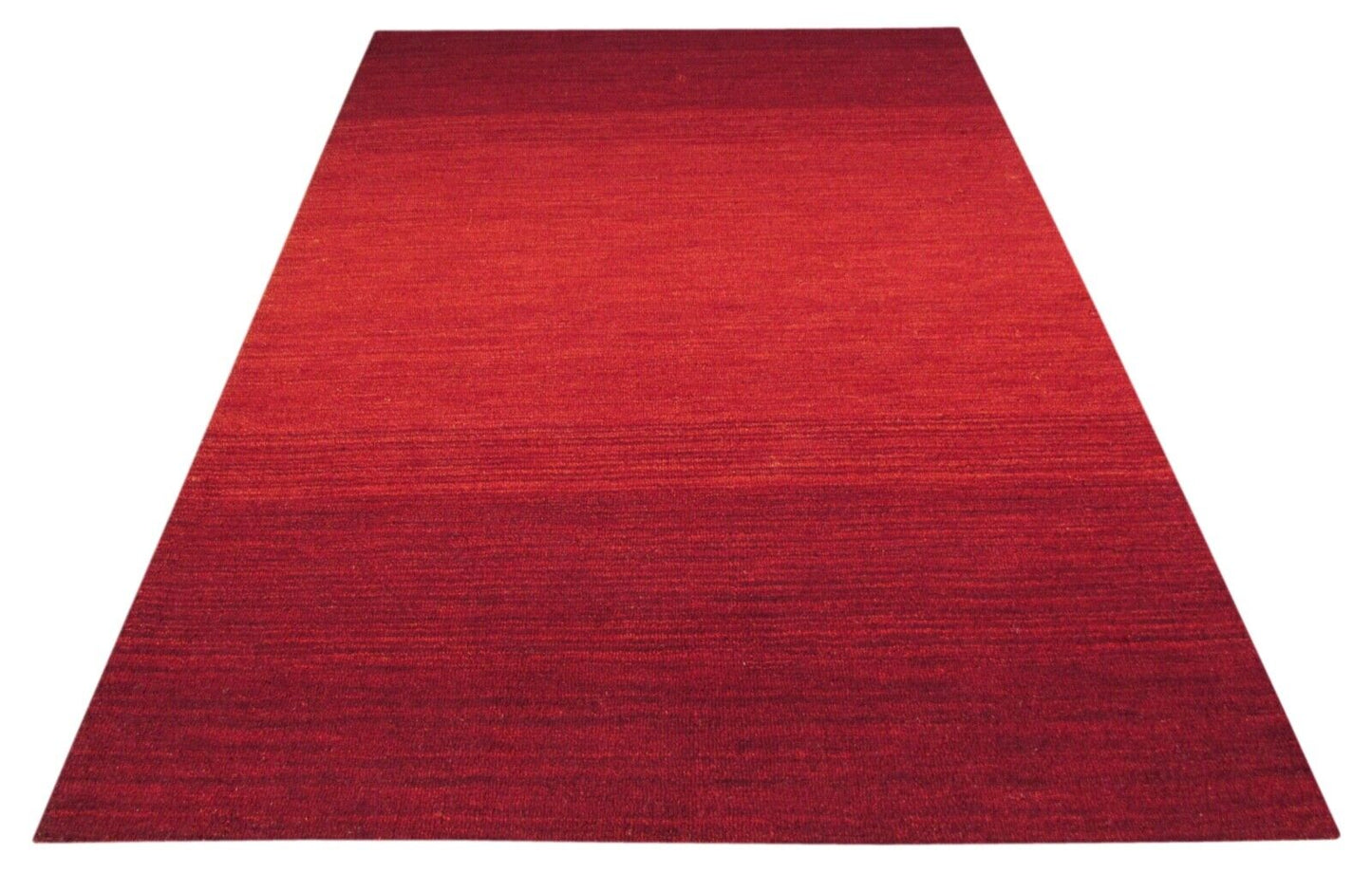Orange rot Teppich 100% Wolle 170X240 cm uni Handgetuftet T801