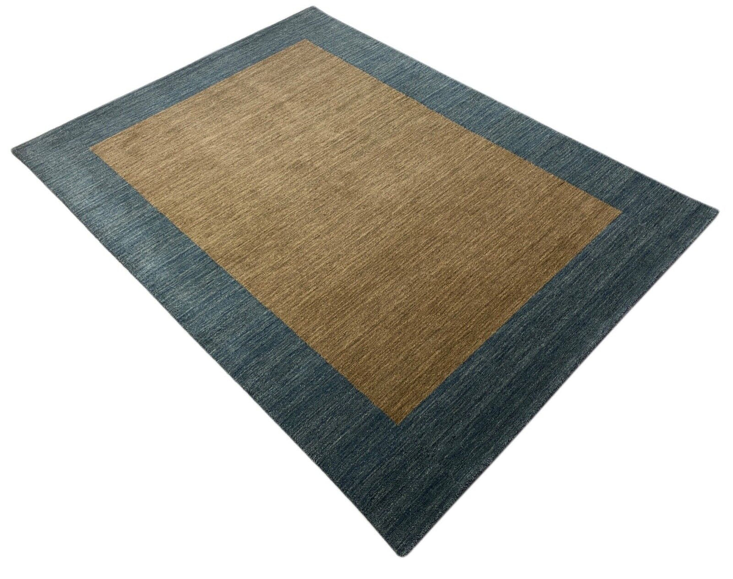 Orientteppich Gabbeh Loom Beige Hell Blau Teppich 100% Wolle 170X238 CM