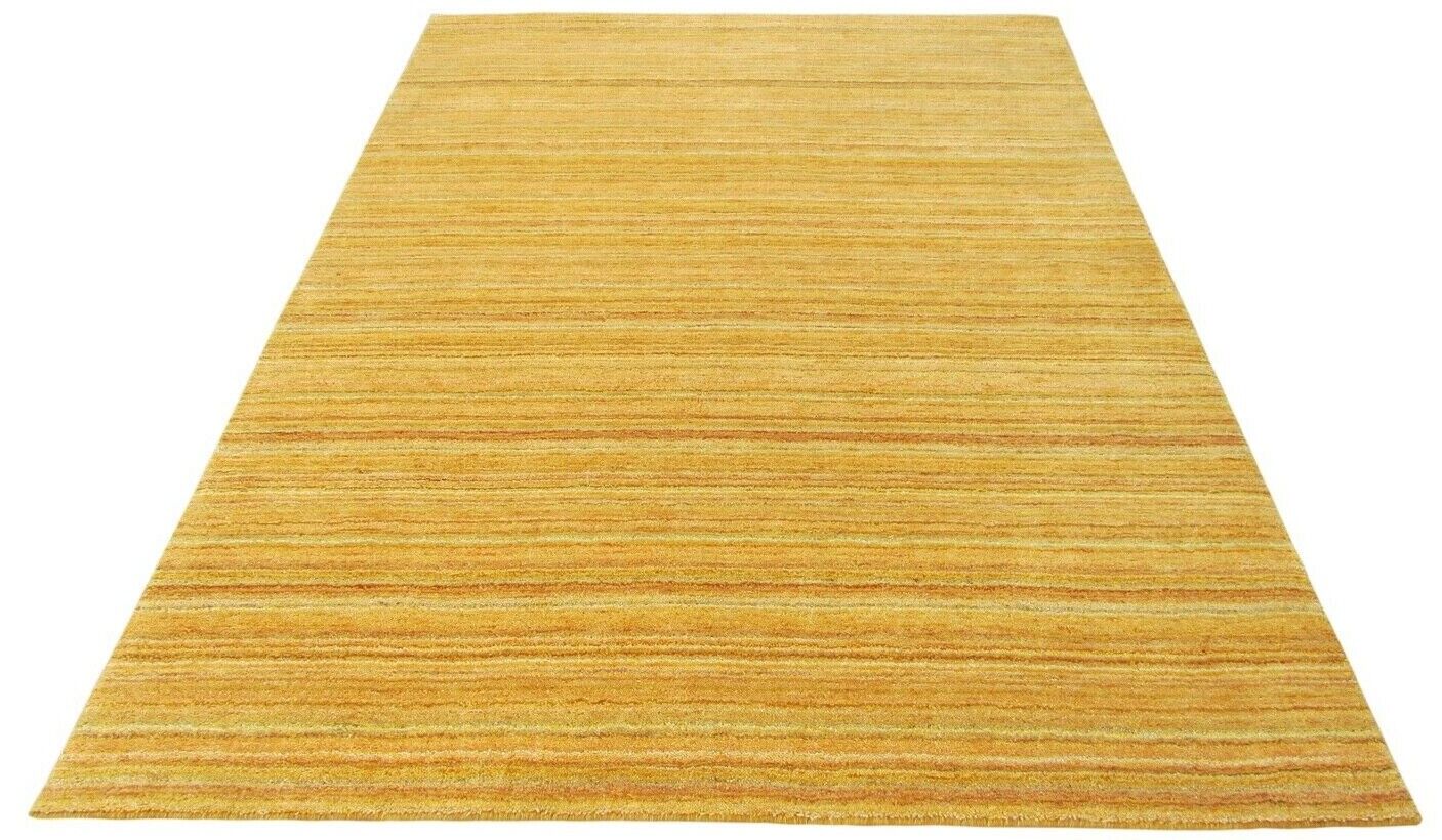 Mango Gold Gelb Gabbeh Teppich Gold 100% Wolle Handgefertigt 165X239 CM HL169