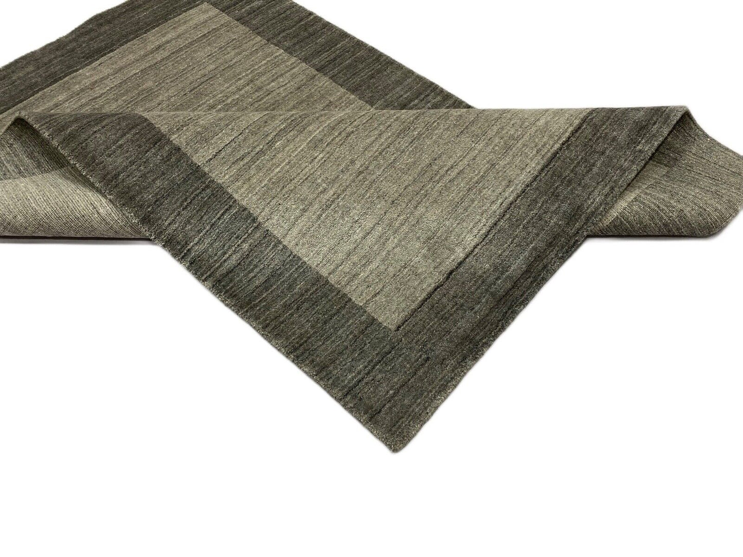 Gabbeh Teppich Wolle Grau lori Handgewebt 120x180 cm Viskose Debbich S9