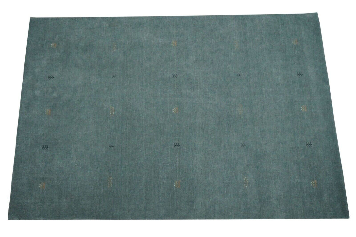 Gabbeh Teppich Grau Hell Blau 100% Wolle 200x300 cm Handgewebt Orient Lr553