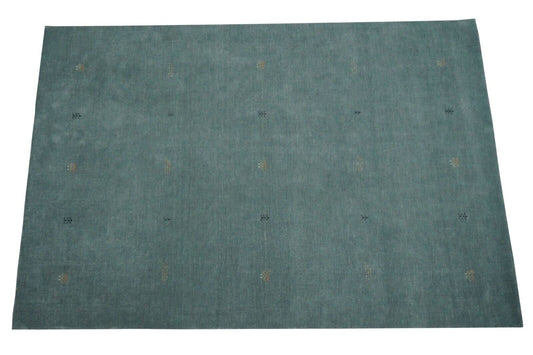 Gabbeh Teppich Grau Hell Blau 100% Wolle 200x300 cm Handgewebt Orient Lr553