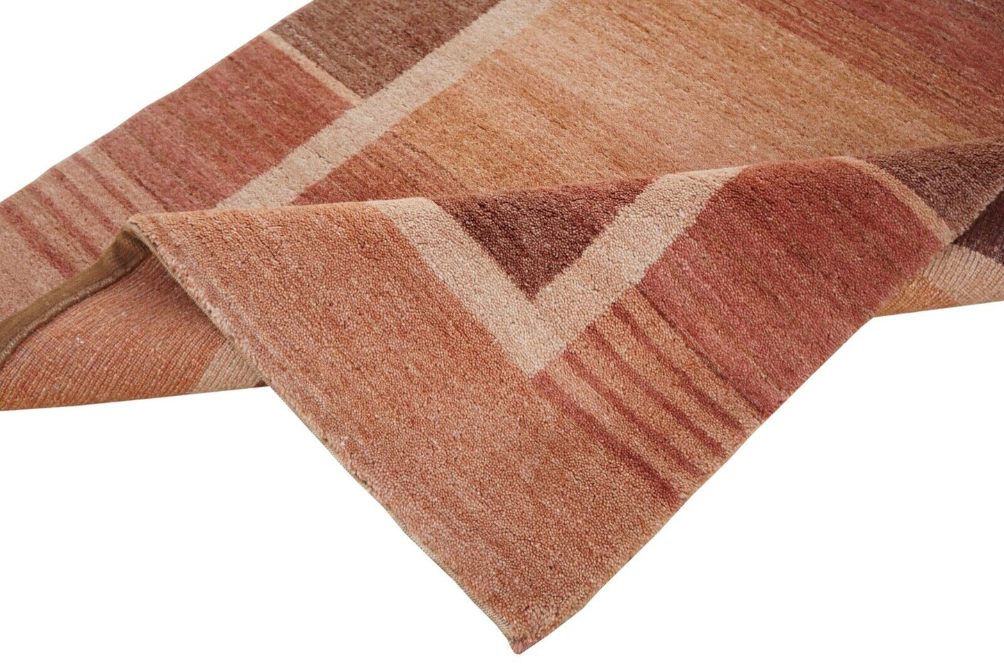 Gabbeh Orange Teppich Rot Handgewebt 100% Wolle 106x155 cm Lori Debbich Lr450