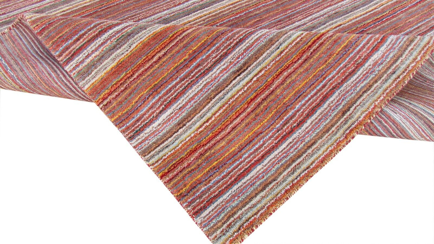 Gabbeh Teppich Orange 100% Wolle Orientteppich Handgefertigt 170X240 CM HL175