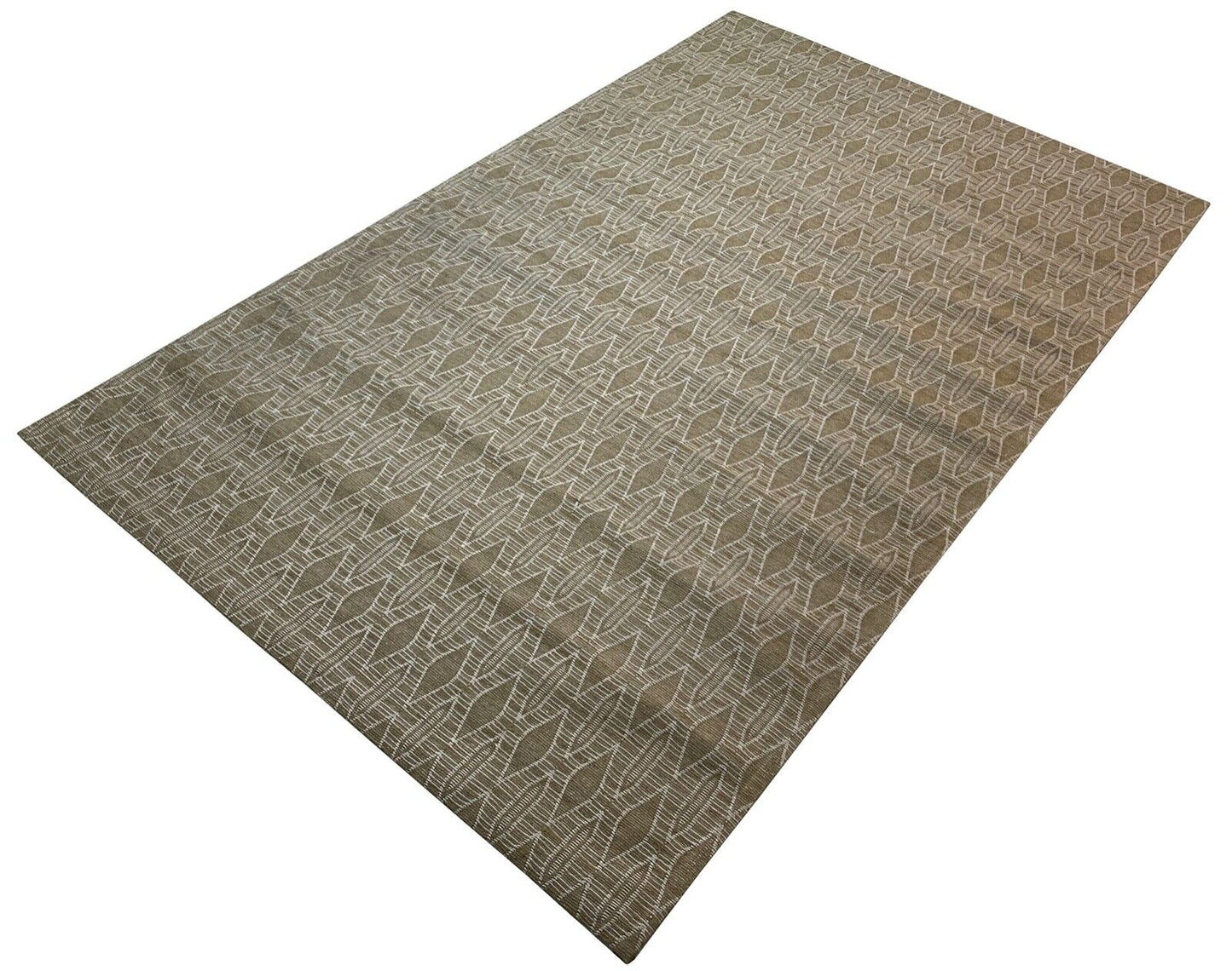 Teppich Flachgewebe Jacquard Beige Viskose Baumwolle 150x240 cm Debbbich JST16