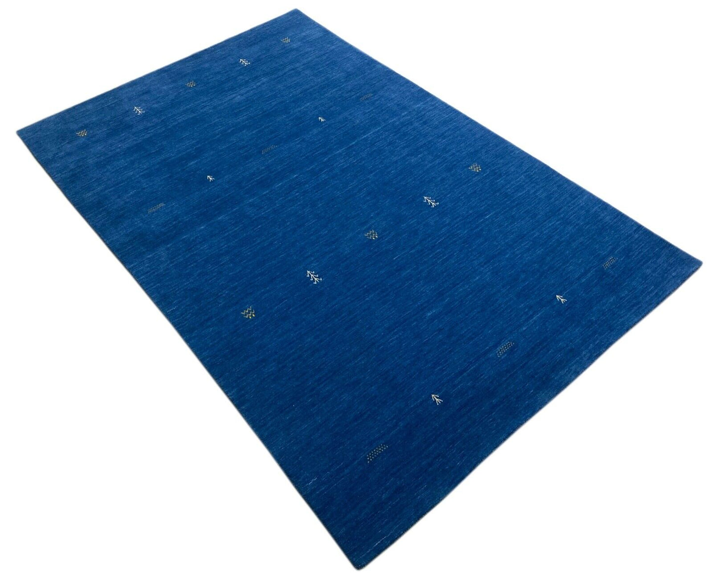 Gabbeh Blau Teppich 200x300 cm Handgewebt 100% Wolle Lori Debbich Loom G64T6