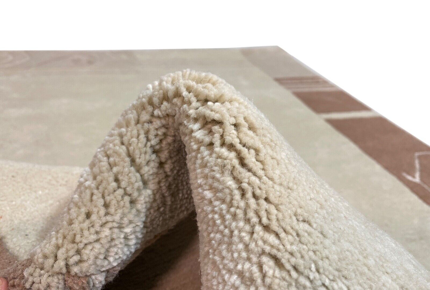 Indo Nepal Teppich Handgeknüpft Beige Braun 120X180 cm Wolle Orientteppich