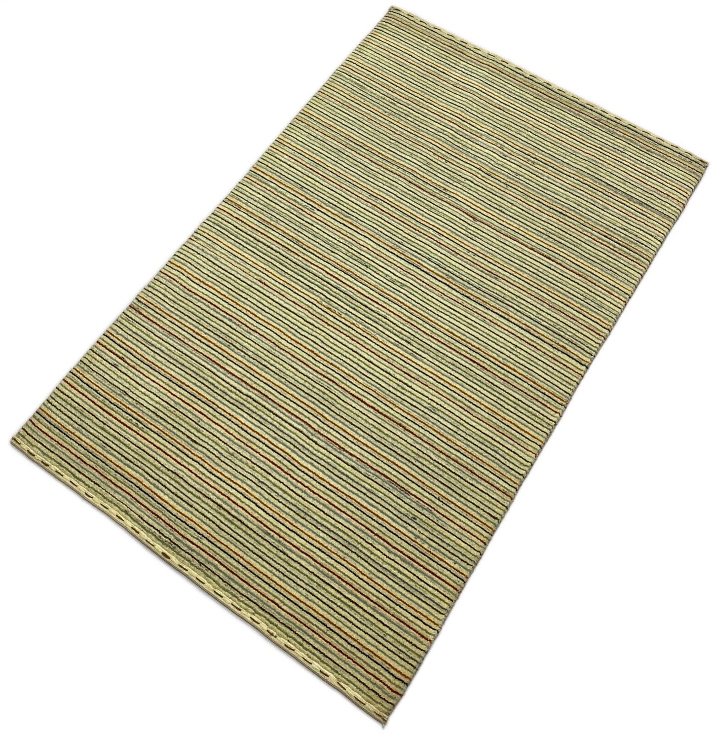 Gabbeh Teppich 100% Wolle Beige loom lori Handgewebt 120x180 cm S41