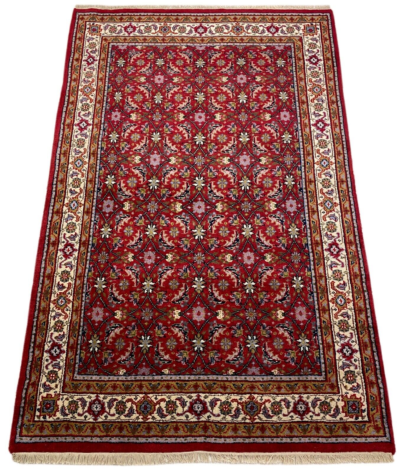 Rot Teppich Wolle Handgeknüpft Orientteppich 100% Schurwolle 155X245 cm D16