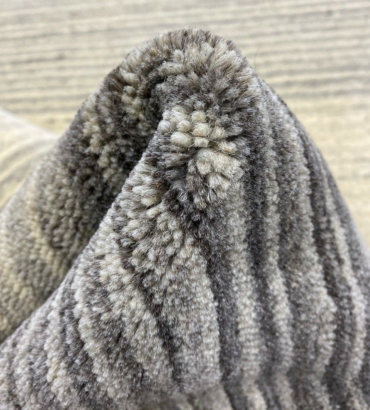 Gabbeh Teppich Braun Grau 100% Wolle Beige loom lori Handgewebt 120x188 cm S75
