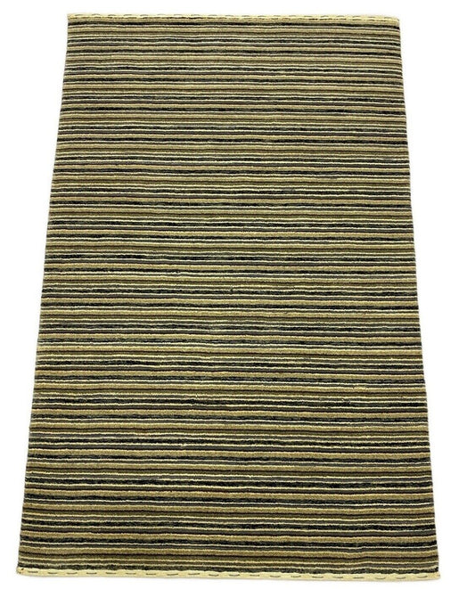 Teppich Gabbeh Beige Grau Blau 100% Wolle loom lori Handgewebt 120x180 cm S19