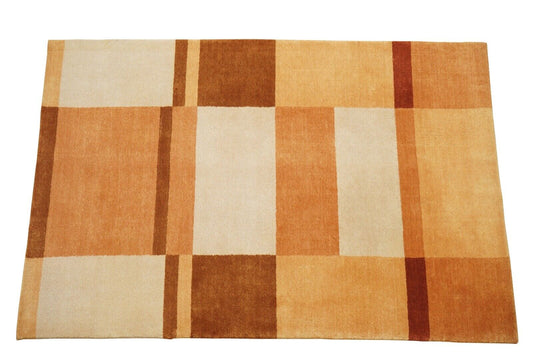 Gold Orange Beige Teppich 119x178 cm Handgewebt 100% Wolle Lori Buff Lr433