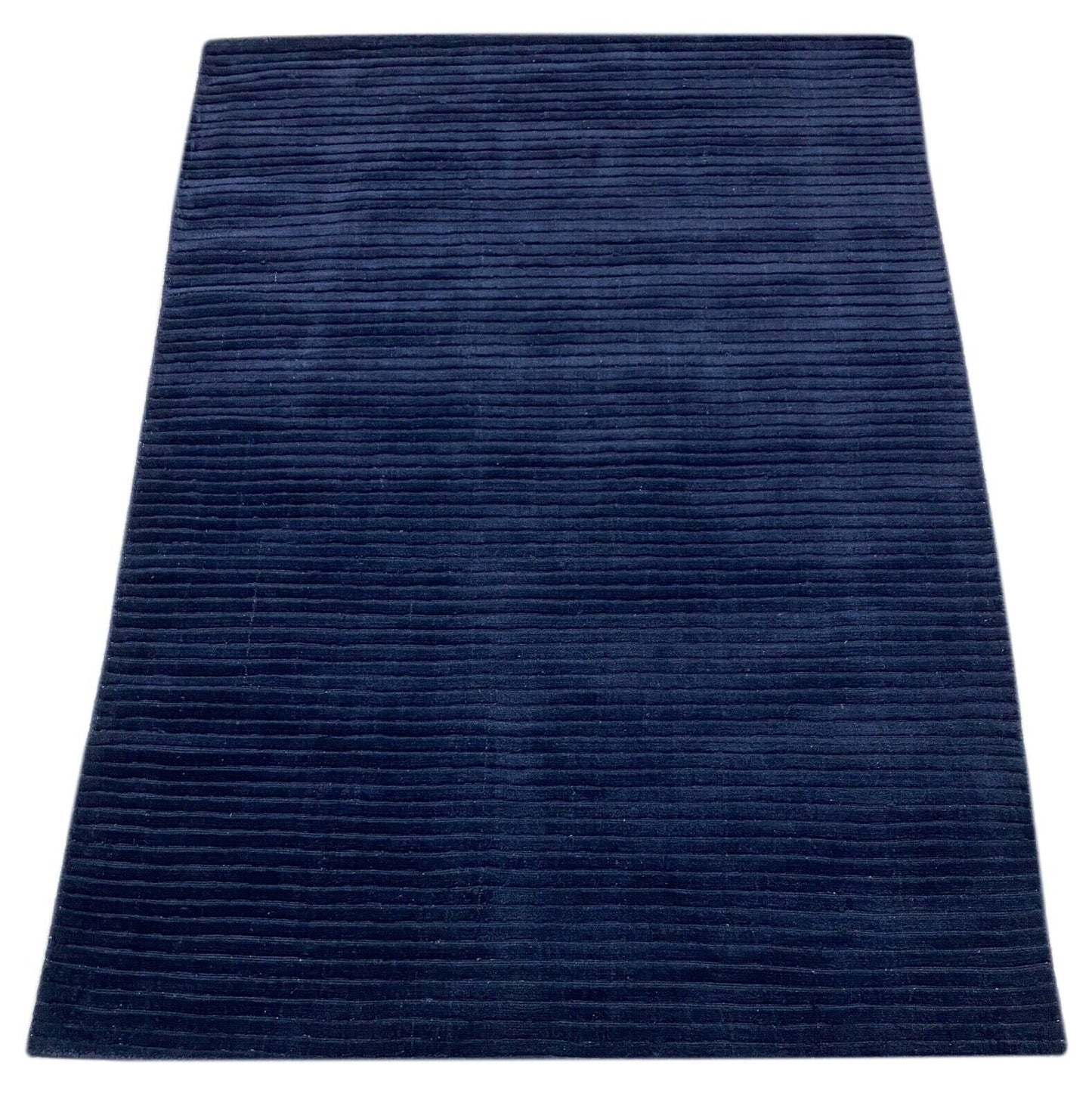 Gabbeh Blau Teppich Handgewebt 100% Wolle Lori Buff Debbich 135x185 cm E2 Pr25