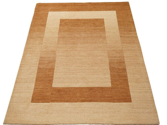 Gold Beige 160X230 cm Teppich 100% Wolle Orientteppich Handgetuftet HT186