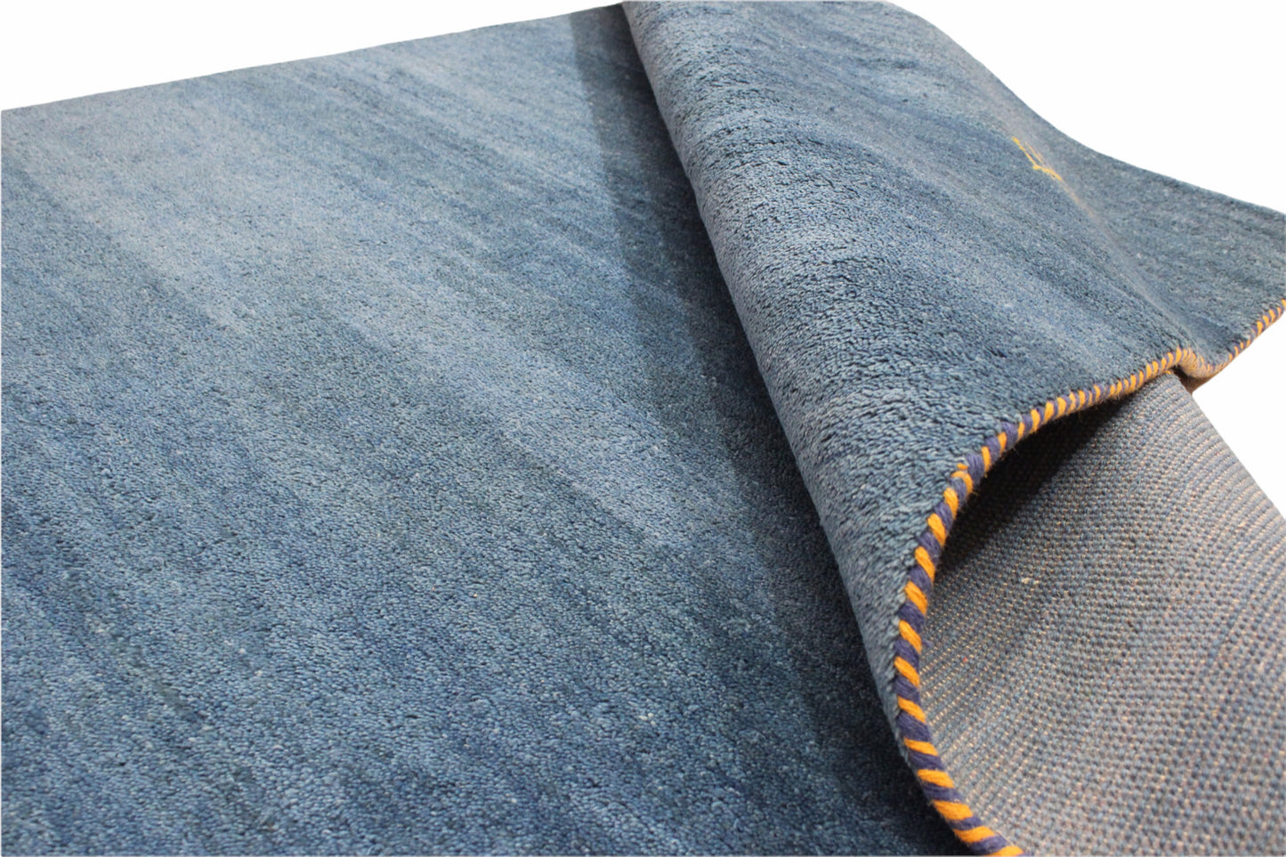 Gabbeh Teppich 100% Wolle Handgeknüpft Blau Orientteppich 170X240 cm WR58