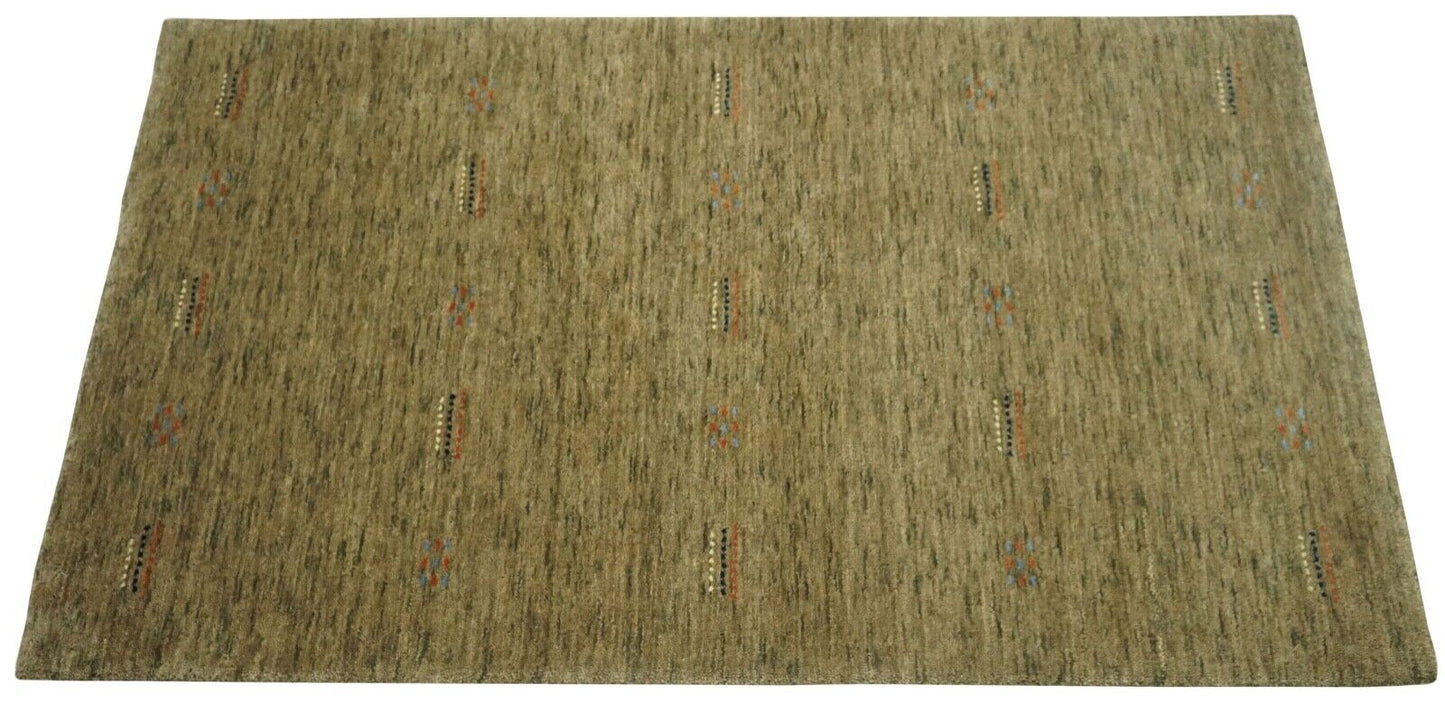 Gabbeh Beige Teppich 100% Wolle Handgewebt  95x160 cm Lori Debbich Lr700