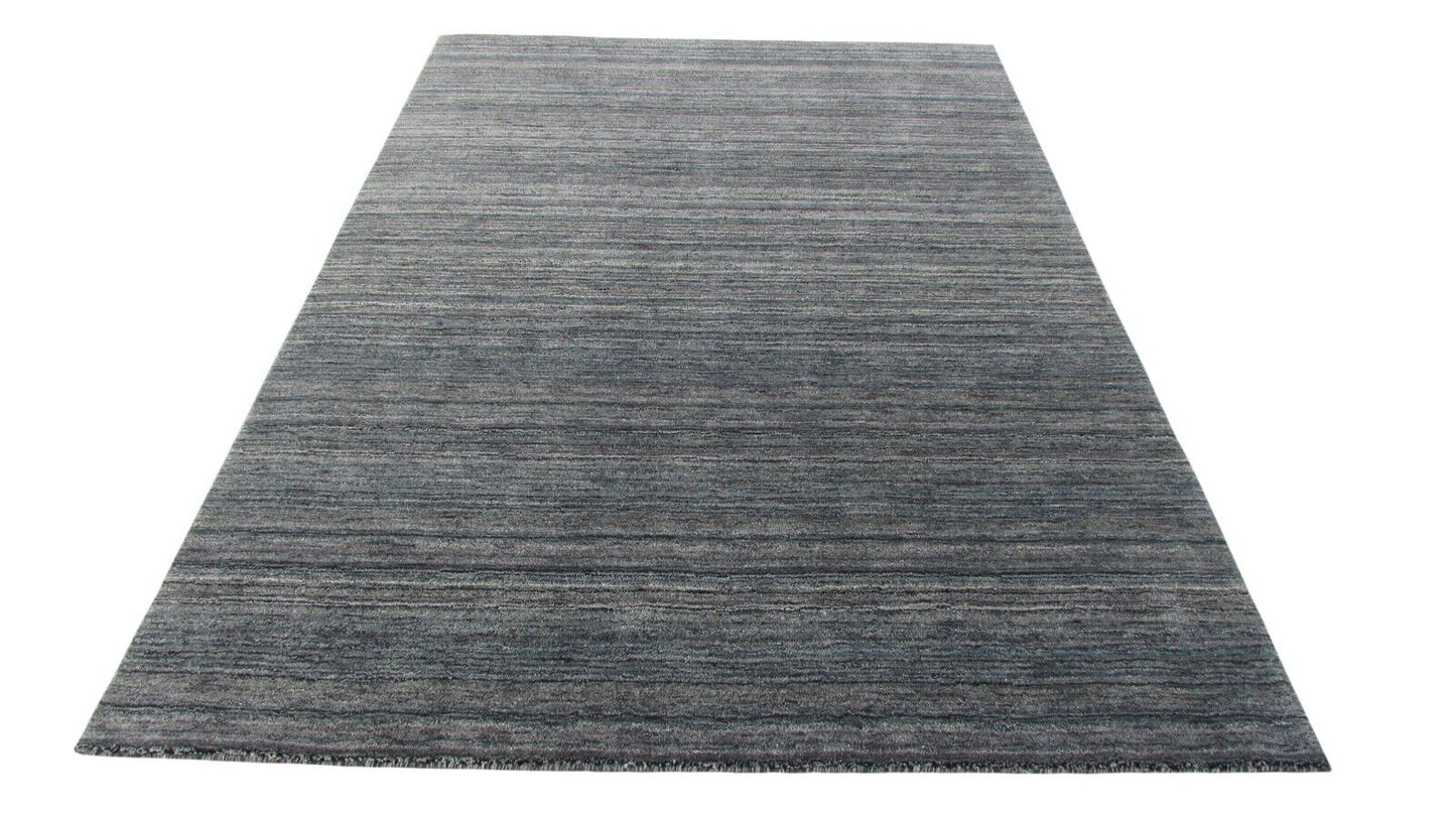 Gabbeh Teppich Grau 100% Wolle Orientteppich Handgefertigt 170X240 CM HL176