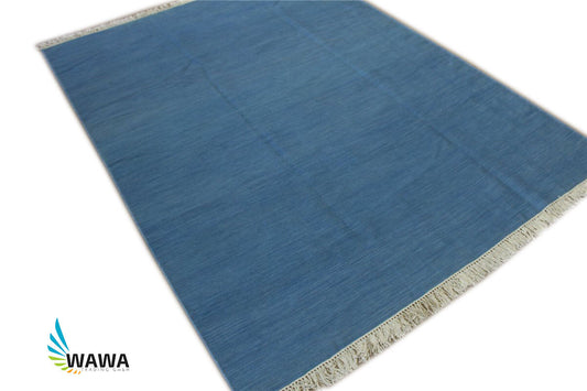 Kilim Handgewebt Fein Blau Perser Teppich, Kelim 180X240 cm 100% wolle